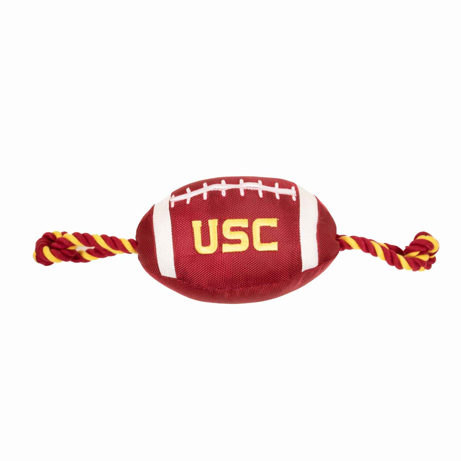 USC Block Football Nylon Dog Toy Cardinal image01